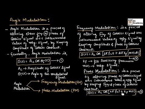 CT#21 Introduction to angle modulation & basic definitions || EC Academy