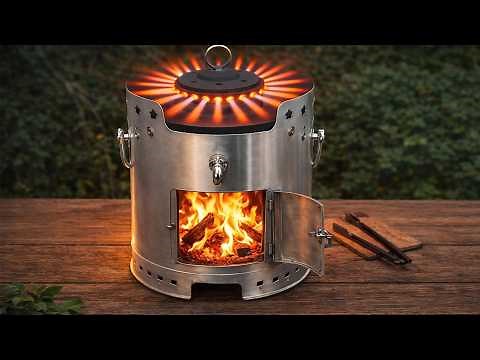 A 3-in-1 invention – a homemade stove. No gas, no electricity needed, free heating all winter long!
