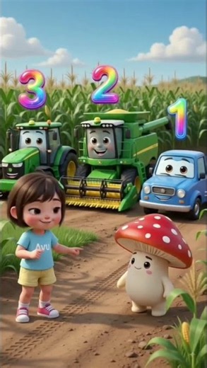 🌽 Which Machine Harvests Corn? 🚜 | Farm Learning for Kids | Avu & Puffy #shorts