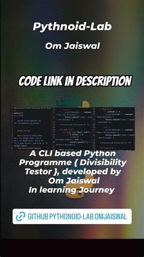 A CLI based Python Programme 🌚 GitHub Repo: Pythonoid-Lab #coding #shorts