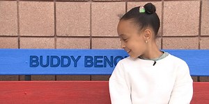 8-year-old gets ‘Buddy Bench’ installed at elementary school to help lonely kids