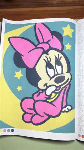 Disney mystery coloring - Minnie 📚 : Babies 📄 : Page 69 🖌️ : Guangna acrylic markers - 288 set 🎨 : Color codes at the end of the video #coloriagesmysteredisney #guangna #disney #minniemouse #colortok