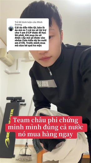 Trả lời @Minh Dương đúng phát mai tôi mua hàng cho team châu phi luôn