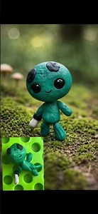 I made a cute alien out of plasticine and brought it to life #shorts #memes #diy #clay #cute