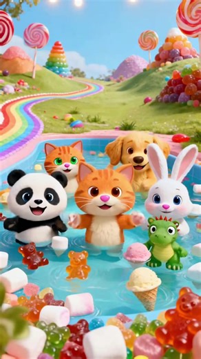 summer time kids 👀🐼 #KidsFun #f #CartoonDance #panda #KidsTikTok