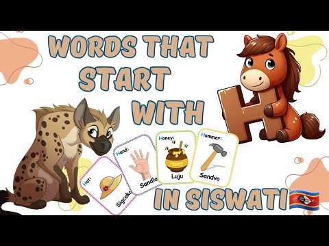 Words that start with letter H 🐎 | Learn Siswati🇸🇿 | Initial sounds | Phonics | Siswati Translation