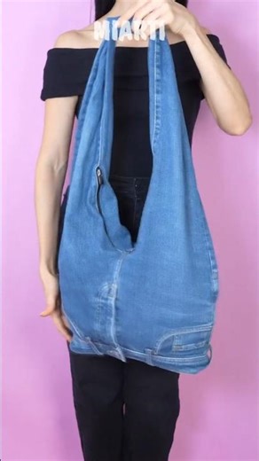 DIY Five Pocket Hobo Bag from old Jeans Miarti🪡🧵✂️ 👜✌️