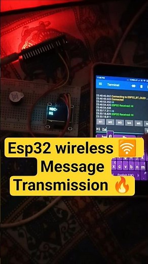 Esp32 Wireless 🛜 Message Transmission🔥 Using Bluetooth Terminal App #esp32 #bluetooth #circuit #ble