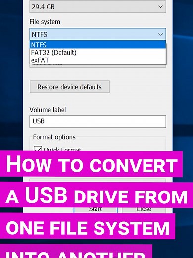 Guía para convertir sistemas de archivos en USB y tarjetas