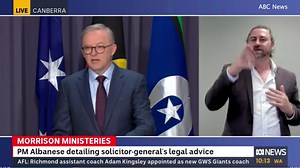 Prime Minister announces inquiry into Scott Morrison's ministries