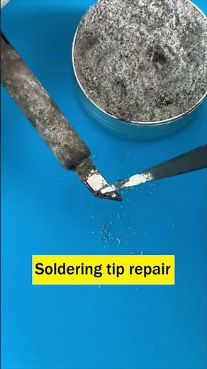 Easy repair of soldering iron tips , shining like new #Soldering #reels #shorts