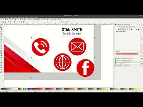 Inkscape | Simple Business Card Design (Speed Art)