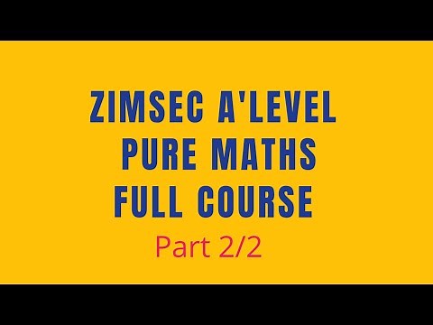 Zimsec A'level Maths full course