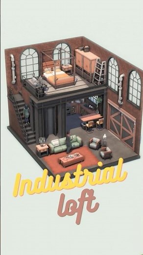 let's build an industrial loft in The Sims 4 ✨️ #thesims4 #industrialloft #thesims #sims4 #sims