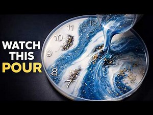 Making a Luxury Epoxy Resin Clock | Satisfying Pour Process – Resin Art