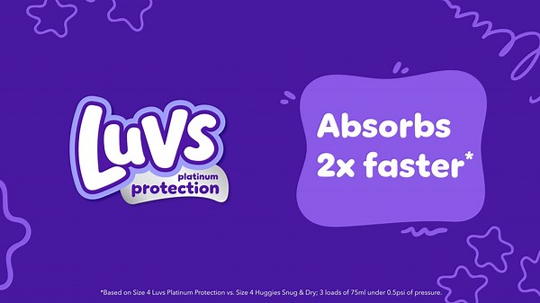 Luvs Platinum Protection Bluey Edition,Disposable Baby Diapers - Size 6, 74 Count