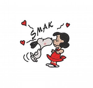 Snoopy Kissing Embroidery - Etsy