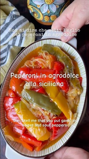 Sicilian-style sweet and sour peppers