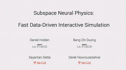 Subspace Neural Physics: Fast Data-Driven Interactive Simulation