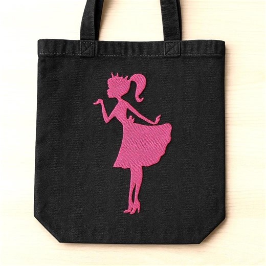 2 Sizes Barbie Silhouette Machine Embroidery Design (digital Download) - Etsy
