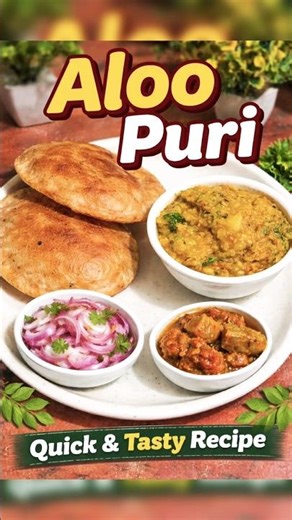 Easy Aloo Puri Recipe | Homemade Punjabi Style Aloo Sabzi & Puri 😋🔥