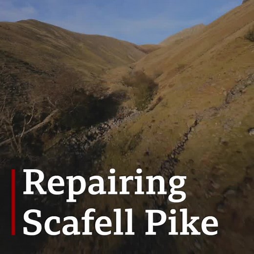 Look at those views 😍 After a rise in lockdown visitors, England’s highest mountain, Scafell Pike, is undergoing a major repair project 🏔 | BBC Breakfast