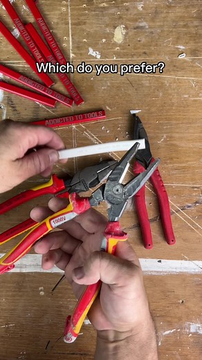 Which pliers should I show next? My everyday pliers are the first pair which are the nws. They’ve been solid for years now. I struggled a lot more with the larger knipex. Being 240mm long and heavier definitely seemed to make a large difference. The 3rd pair which are the marvel curved blade were the easiest to strip with. Cross cuts are seriously sharp, but I don’t like to use them full time as I’ll damage cabling easier.