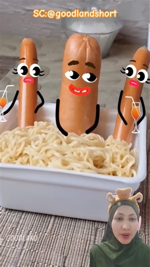 Who is it? Pretending to be cool 😏🌭🍹 #shortvideo #doodle #short . goodlandshort