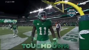 Touchdown AJ Brown From Tanner McKee his first Pro TD pass #philadelphiaeagles #eagles #flyeaglesfly #bleedgreen #eaglesnation Meme by PEFC | Philadelphia Eagles Fan Club