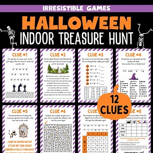 Halloween Indoor Treasure Hunt for Older Kids | Kids and Teens Scavenger Hunt | Halloween Activity for Tweens | Halloween Games and Puzzles - Etsy