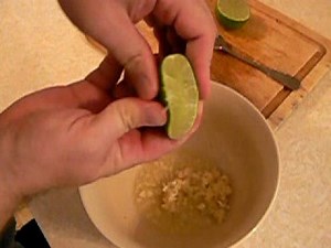 Juicing a lime