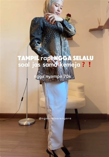 Batik Kerja Modern: Atasan Peplum Katun & Batik Couple