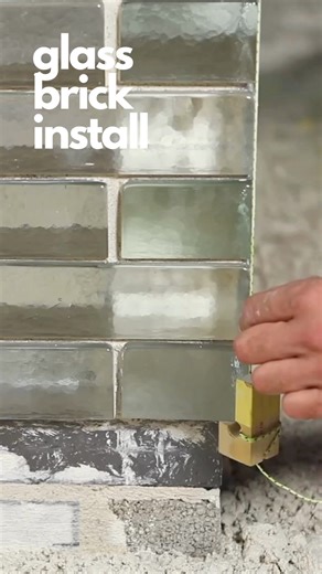 Behind the scenes of the glass brick installation at our Philadelphia...