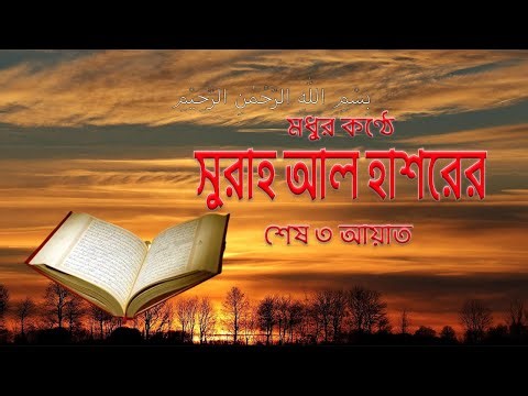 সুরা হাশরের শেষ ৩ আয়াত | হৃদয় ছুঁয়ে যাওয়া কুরআনের তেলাওয়াত | Surah Al-Hashr Last 3 Ayat. আয়তুল কুরসি
