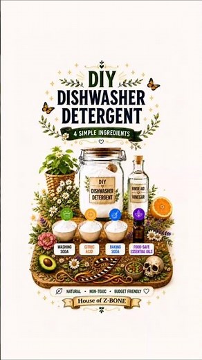 DIY Dishwasher Detergent That ACTUALLY Works 🍊🍋🫧