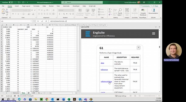 Type 1 Gage Study in Excel (QE.G1)