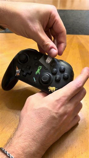 UV-printing Minecraft stickers to decorate a game controller.#eufymake