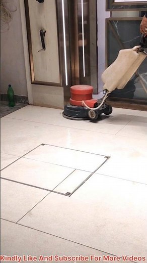 How to Clean Floor Tiles | Tile Cleaning by Machine | #interiordesign #jugaad #construction #viral