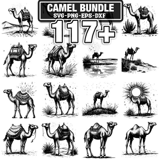 117+ Camel Svg, Png, Dxf, Eps Designs Bundle | Instant Digital Download - Etsy