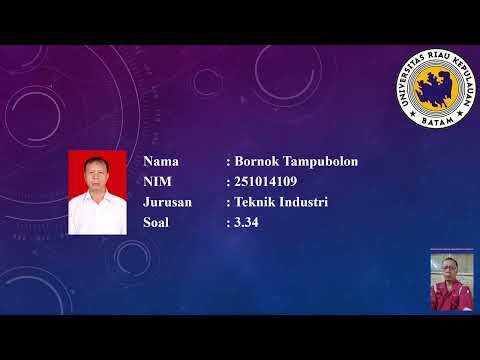 UTS - DOE 3.34 (Anova & Randomized Block Design) - Bornok Tampubolon (251014109) - Unrika 2025