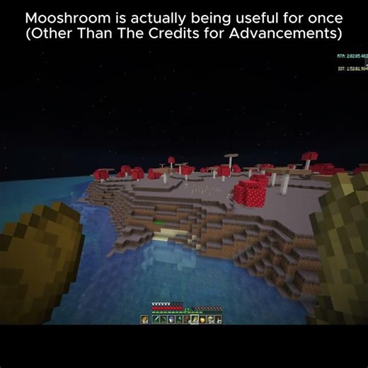 Rare Footage of Mooshroom Being Useful (Other Than The Credits For The Advancements) | #minecraft