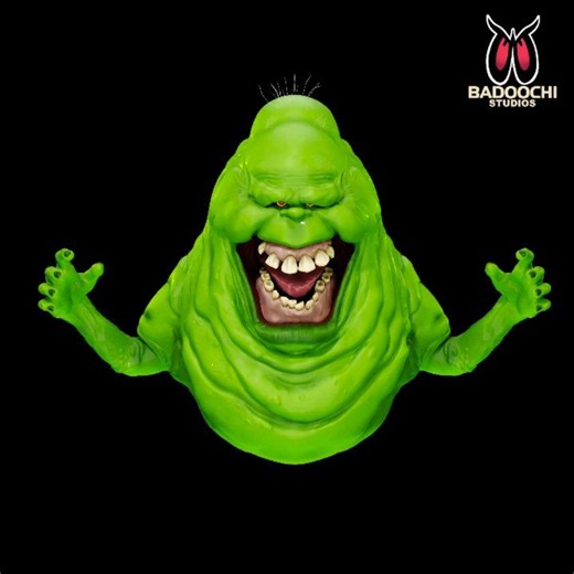 BADOOCHI STUDIOS on Instagram: "I sculpted this Slimer based on Steve Johnsons original puppet from the 1984 Ghostbusters a few years ago. When I originally sculpted this blob I was only a few short months into learning how to digitally sculpt so I didn't really have any clue on what I was doing...I still don't 😅 At the time, there weren't really any Slimer sculpts that truly captured Steve's puppet so I made it my mission to try and get as close as possible with my limited 3D sculpting skills 