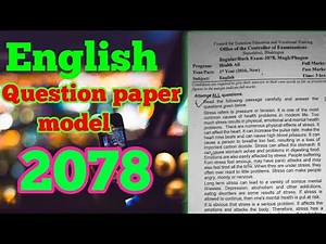 diploma level english question paper model |2078 #ctevt #ctevtdiploma #diploma