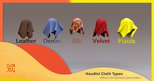 Houdini vellum fabric types comparison