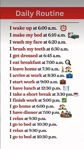 Daily Routine in English with Time | Learn Present Simple Easily (Beginner Friendly)