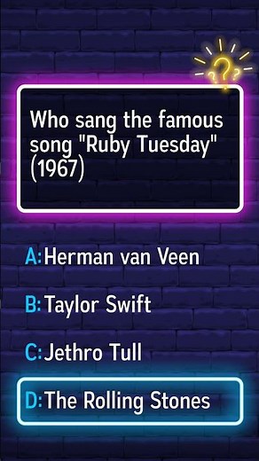 Can you name the artist behind Ruby Tuesday (1967)?