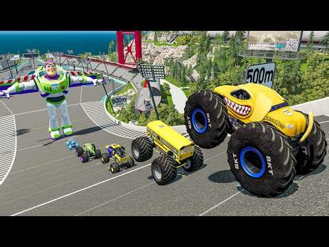 Epic High Speed Monster Trucks Jumps stunts & crashes #007 | BMNG HERO