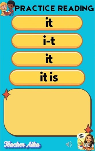 Reading Practice for Kids 📚 | Learn to Read Easy Sentences | IT