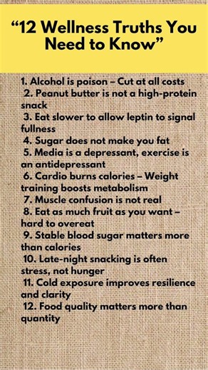 12 “Wellness Truths”… But Half Are Misleading #wellnesstips