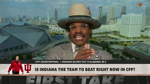 352K views · 4.2K reactions | "I'm going with Ole Miss. ... When you have a guy like Trinidad Chambliss playing how he's played, that is something that the Indiana team as a whole has not seen all year." Cam Newton wants to see Indiana take on Ole Miss in the National Championship  | ESPN First Take | Facebook